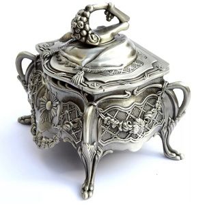 Vintage silver music box